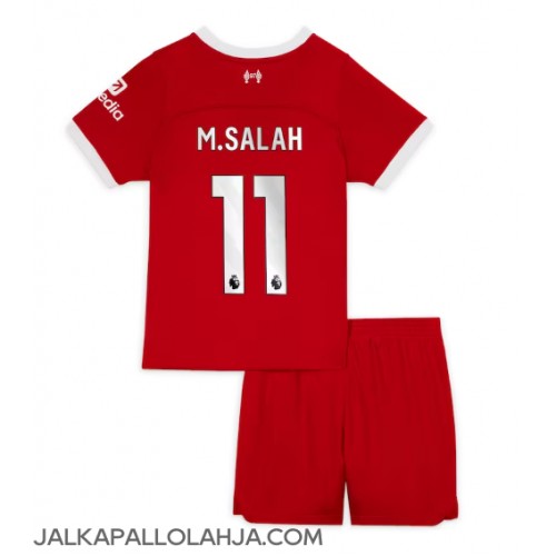 Liverpool Mohamed Salah #11 Kopio Lastenvaatteet Koti Pelipaita Lasten 2023-24 Lyhyet Hihat (+ shortsit)